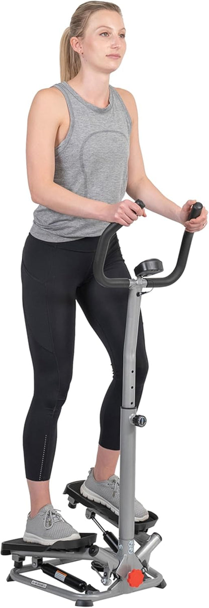 Mini Stepper for Exercise with Resistance Bands, Digital Monitor, and Optional Twist Motion – Low-Impact Stair Step Cardio Equipment for Full-Body Workout