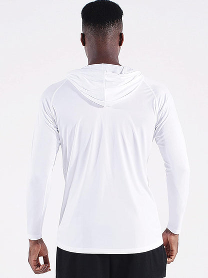 Men'S Running Shirt Long Sleeve Workout Shirts with Hoods