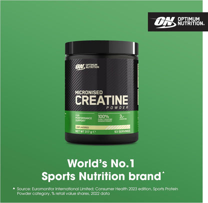 Micronized Creatine Powder – 100% Pure Creatine Monohydrate for Strength & Performance, Unflavored, 93 Servings (317g)