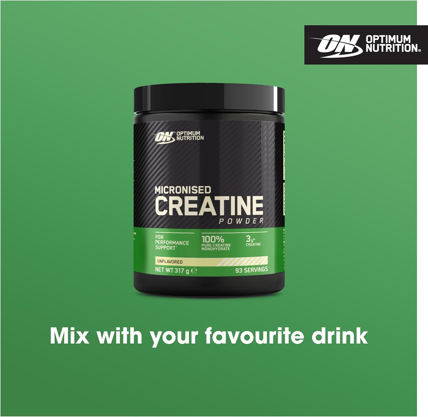 Micronized Creatine Powder – 100% Pure Creatine Monohydrate for Strength & Performance, Unflavored, 93 Servings (317g)