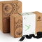 Cork Yoga Blocks 2-Pack with 8ft Strap Set – Eco-Friendly, High-Density Yoga Bricks for Pilates, Fitness & Stretching (9x6x3")