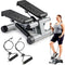 Mini Stepper for Exercise with Resistance Bands, Digital Monitor, and Optional Twist Motion – Low-Impact Stair Step Cardio Equipment for Full-Body Workout